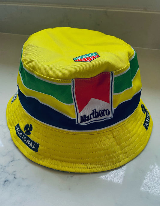 Ayrton Senna F1 Helmet Bucket Hat